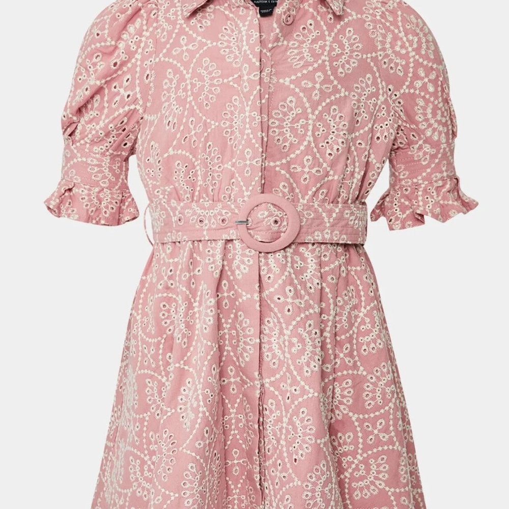 Bardot Pink and White Kids Casual Dress